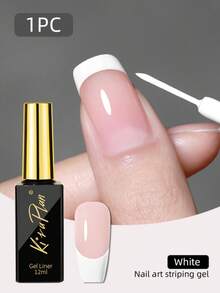 2支/4支装 12毫升超亮金属美甲凝胶,闪光银色、金色、白色、黑色彩绘凝胶,半永久UV凝胶指甲油 - 彩色 - 查看 21