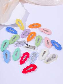 20 kẹp tóc hình chữ nhật rỗng hình đám mây nhiều màu, thích hợp cho ngày lễ, quà tặng tuyệt vời cho gia đình và bạn bè - Nhiều màu - Xem 7