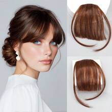 Frangia finta naturale per la fronte, accessorio per capelli stile Ins, frangia ad aria, parrucca con frangia reale e effetto comic flush, parrucca invisibile