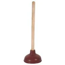 Sink Or Toilet Plunger Rubber Force Cup With Wooden Handle Heavy Duty Toilet Plunger For Bathroom Sink - As Pic - View 1