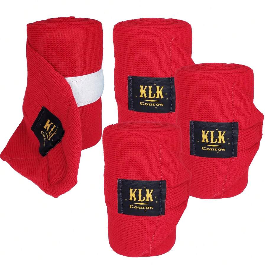 KLK Couros Resting Band Protection Band For Horse 4 Legs - Red - View 1