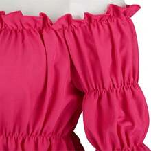 Womens Tops And Blouses Victorian Pirate Skirt Costumes Steampunk Plus Size Renaissance Shirt{"Size_name":"X-Small","Color_name":"Rose"} - rose - 查看 6