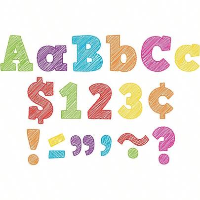 2686 Scribble Bold Block 4" Letters Combo Pack