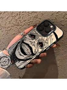 Ốp điện thoại hoạt hình Anime tương thích với iPhone 16 15 14 13 12 11 Pro Max X XR XSMAX 8 7 Plus, chống rơi vỡ, mặt lưng mờ, phiên bản quốc tế, không phải phiên bản nội địa. - màu đen - Xem 12