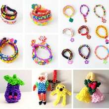 15pcs/24pcs/40pcs Mixed Style/Color Rubber Band Bracelet Set, Elastic Rubber Bands Loom Kit, Bracelet Making Kit, Weaving DIY Craft Gifts Loom Bands Set - Multicolor - View 6