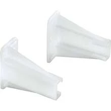 R 7240 Drawer Side Track Brackets, White Nylon 1 Pair - Initial - View 1