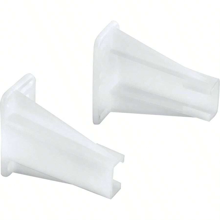 R 7240 Drawer Side Track Brackets, White Nylon 1 Pair - Initial - View 1