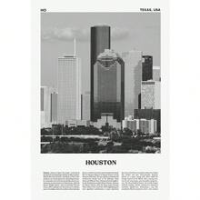 现代地标旅行黑白摄影海报迈阿密巴塞罗那印刷品帆布画墙画家居房间装饰 - 彩色 - 查看 69