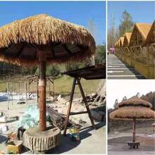 Premium Artificial Straw Roof Tiles - Durable Plastic Synthetic Grass, Suitable For Tepui Bars, Cabins, And Gazebos - Outdoor Lawn Artificial CarpetSynthetic Thatch Roll - Plastic Artificial Mexican Palm Roofing, PE Thatch Carpet, Suitable For Use On Terraces, Gardens, Gazebos, And Landscape Wall Decorations. Durable Artificial Turf Tiles. 1 Pack......