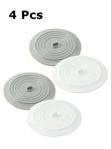 2 piezas/4 piezas Tapones de drenaje de bañera - Tapones de drenaje de cocina y baño, tapas de drenaje de ducha y bañera planas universales, accesorios de lavandería de baño, tapa de lavabo de baño, tapón de bañera, tapón de lavabo, tapa de drenaje, accesorio de baño, tapón de lavabo de baño, tapón de drenaje
