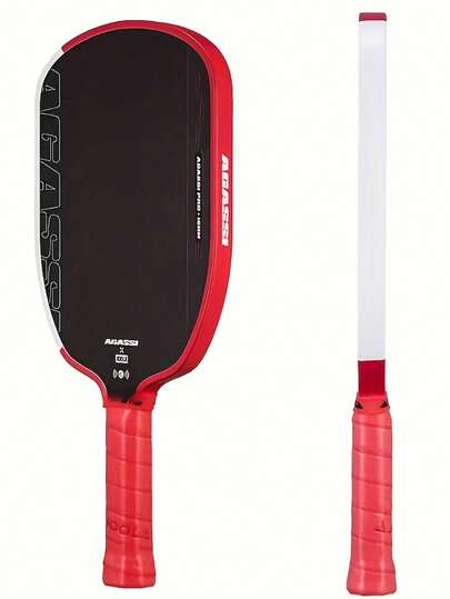 1pc Professional Pickleball Paddle - 16mm T700 Carbon Fiber, Enhanced Power Feel With Basic Hot-Pressed Structure And Textured Grip Surface, Red & White Design, Ideal For All Players In National And International Tournaments