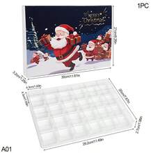24 Days Countdown Fillable Gift Box 2025 Christmas Advent Calendar Empty Box Christmas New Year Party Surprise DIY Gift