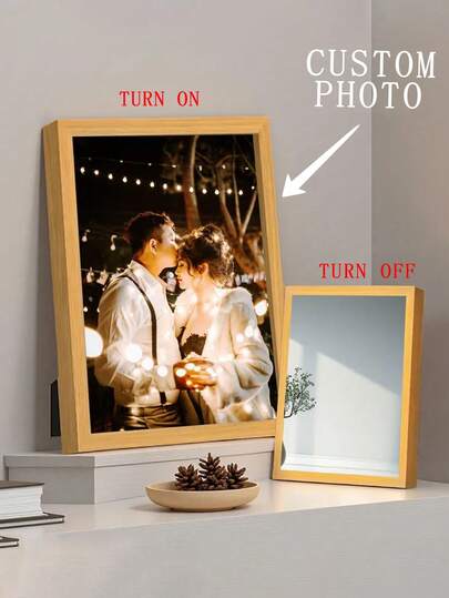 Personalized Wedding Gifts, Custom Night Light, Custom Mirror, Custom Mirror Art, 3D Mirror Photo Customized Gifts, Illuminated Art, Customizable, Unique, Suitable For Anniversary, Valentine's Day, Mother's Day, Birthday, Children's Day, Father's Day, Graduation Ceremony, Wedding, Housewarming, Can Be Placed In Dining Room, Living Room, Bedroom, Office, Tea Room, Valentine's Day Decor, Romantic Home Decor, Personalized Crafts.