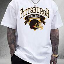 Men's Graphic T-Shirt| |Perfect Fans' Game Day|100% Cotton|Unisex Fit|Great Nation220g High-Quality Pure Cotton T-Shirt With Minimalist Printing, Soft And Breathable Fabric, Comfortable And Loose, Suitable For All Day Wear, Suitable For Office Casual Wear, Spring And Summer Daily Appearance, Elegant And Youthful Design Ropa De Hombre - 白色 - 查看 6