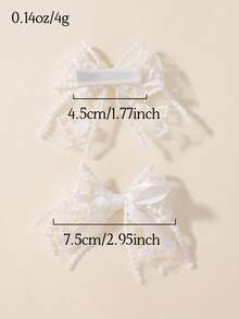 Zestaw 2 spinek do włosów z kokardką w jednolitym kolorze, akcesoria do włosów dla księżniczek, urocze i uniwersalne spinki do włosów dla niemowląt