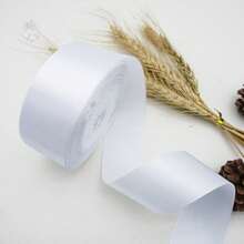 1 Roll Satin Ribbon, 1.5 Inches Wide X 22 Meters Long - Decorative Glossy Polyester Gift Wrapping, Suitable For Crafts, Weddings, Birthdays - Multicolored Colors, Handmade Art Supplies, Shiny Finish, Polyster Sateen, Elegant Edges, Ribbon For Flower Bouquet, Ribbon For Gift Wrapping, Wide Ribbon, Thick Ribbon, Christmas Ribbon, Ribbon For Crafts, White Satin Ribbon, Ribbon For Bouquet, Ribbons For Crafts, Ribbon For Sewing, Wedding Decorations, Wide Satin Ribbon, Wedding - 白色 - 查看 5