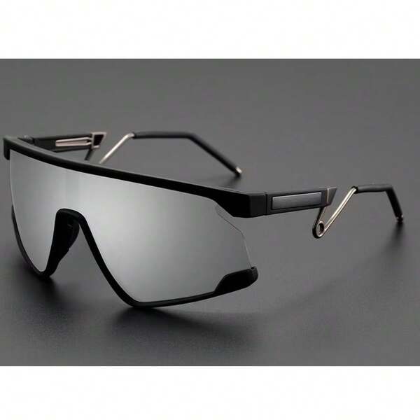 Nouvelles lunettes de mode en métal personnalisées pour hommes pour la randonnée en plein air, lunettes de vélo de montagne tout-terrain coupe-vent, lunettes décoratives de couleur unie, style global alliant fonctionnalité et esthétique cyberpunk, convenant pour créer des tenues de sport, streetwear ou de technologie futuriste, pouvant mettre en valeur une forte individualité dans le cyclisme en plein air, les séances photo de mode et plus encore