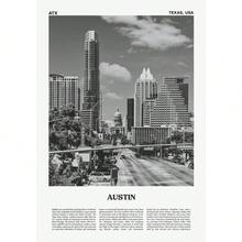 现代地标旅行黑白摄影海报迈阿密巴塞罗那印刷品帆布画墙画家居房间装饰 - 彩色 - 查看 74