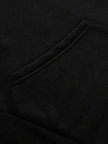 Pink Spider Web Double-Sided Printed Hoodie, Men's Fleece Warm Long-Sleeve Sweatshirt, With Drawstring Design And Pockets, Suitable For Autumn And Winter Street Fashion, Jogging, Exercising, Traveling, Holidaying, And Outdoor Commuting Camping Wear For Men. - 黑色 - 查看 2
