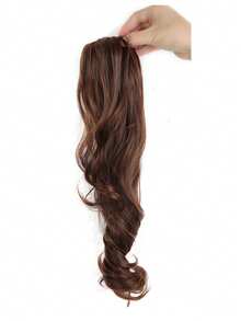 Peluca sintética con trenzas, coleta de mujer con sensación antigua estadounidense, coleta baja atada a un lado, voluminosa simulación de cabello, pinzas de pelo, accesorios de invierno para el cabello, elegantes pinzas de pelo, pinza de invierno para el cabello - Multicolor - Ver 11