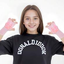 Nydotd Cat Paw Pad Mittens Gloves Kawaii Pink 3D Claw Fingerless Cute Cat Cosplay Gloves Sleeve For Girls Party{"Color_name":"LightPink","Size_name":"Short"} - 淺粉紅色 - 查看 8