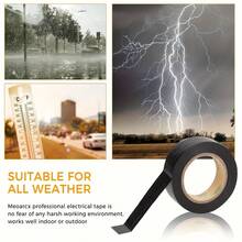 1pieza 18.3m ,Cinta aislante ignífuga para electricista de 1 rollo/5 rollos/10 rollos - Resistente al agua y al calor, cinta de PVC negra para electricistas, tamaño 1,6 cm x 18.3 m, adecuada para tuberías y trabajos eléctricos - 5 piezas - Ver 10