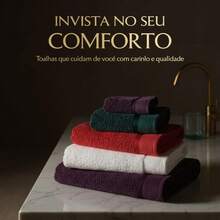 Kit Of 3 Premium Bath Towels Large And Thick Eleganz Banhão 75x150 Cm 100% Cotton - Purple - Grey - Alpes - Nhiều màu - Xem 2