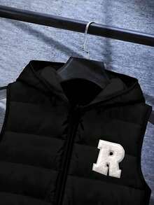 3pcs Boys Warm Set - 8-12Y (Fleece Vest + Sweatshirt + Pants), Autumn/Winter - Black - View 3