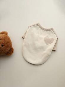 柔软多功能宠物T恤内衣，心形图案 - 狗狗连帽衫、宠物服装、狗狗衬衫、狗狗T恤、狗狗卫衣和猫咪服装，适合小型和中型犬猫