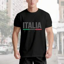 Camiseta turística unisex de la bandera italiana de Roma, 220g de algodón, estampado de bandera, blanco y negro, transpirable, para viajes y turismo para turistas y adultos - Negro - Ver 3