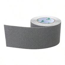 Cinta Antideslizante, 100mmx10m, Negro - Amarillo, Cinta Adhesiva Antideslizante para Escaleras, Peldaos, Escalones en Interiores y Exteriores, Tiras de  Antideslizantes - GRIS - Ver 4