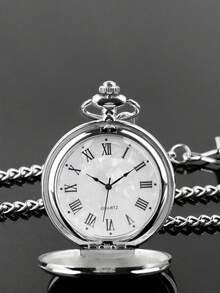 Hombres Reloj de bolsillo de cuarzo minimalista - Blanco - Ver 8