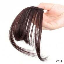 Frangia finta naturale per la fronte, accessorio per capelli stile Ins, frangia ad aria, parrucca con frangia reale e effetto comic flush, parrucca invisibile