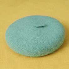 Adjustable Felt Beret Hat, Solid Color, Cute & Minimalist, Suitable For Cats And Dogs, Autumn/Winter Pet Accessories - Multicolor - View 17