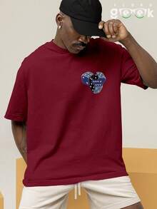 T-Shirt Oversized Shirt Streetwear Dice Games Graffiti Urban Typography REF 7330 FLUXOGEEK - Màu Tím - Xem 8