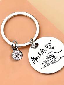 1 件不锈钢特殊钥匙扣，母亲节送给妈妈的礼物，温暖实用的钥匙扣圣诞节 - 彩色 - 查看 4