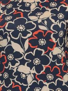 Dellamarca Women's Fashion Print Short Sleeve Blouse. Comfortable Fabric. Fashion - 藏蓝色 - 查看 4