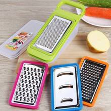 Good Grips Complete Grater Slicer Set 4 in 1 Onion Chopper, Vegetable Slicer, Fruit and Cheese Cutter Container With Storage Lid Pink - Verde - Ver 3
