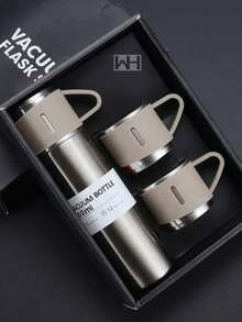 Vaso Termo con Set de 3 Tazas Vaccum Para Frío y Caliente - Multicolor - Ver 6