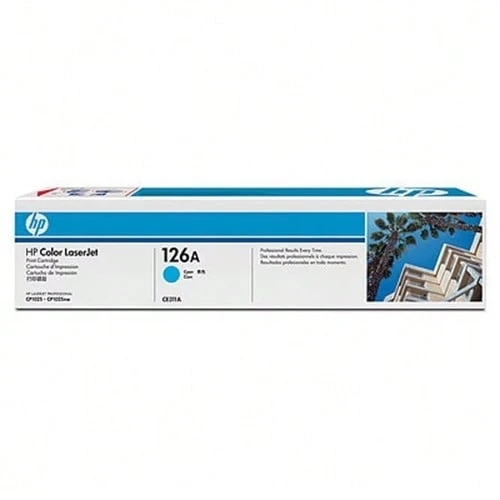 HP Original LaserJet 126A Cyan Toner Cartridge - White - View 1