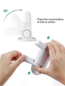 1 Piece Of Anti-Unlocking Safety Door Handle Lock, Lift Door Lock Security, Anti-Theft, Prevent Children From Opening The Door, No Drilling Required Child Safety Door Handle Lock. Easy To Install, No Tools Required, Anti-Theft Products, Baby Protection Products, Christmas Decorations