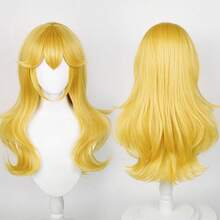 Blonde Curly Cosplay Wigs For Women Princess Wig Set With Crown & Earrings – Heat‑Resistant Synthetic Hair For Halloween, Costume Parties, Comic Con{"Size_name":"25.5in--Length[Adult]"} - 25.5吋--長度[成人] - 查看 7