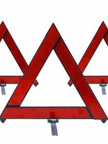 TRIANGULO REFLECTANTE DE ADVERTENCIA PARA COCHES O MOTOCICLETAS - 28 CM - Ver 2