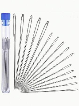A 15-Piece Set Of Large-Eye Needle Bottles, New Household Hand Sewing Needles, Hand Sewing Needles, Daily Necessities, Home Life, Autumn And Winter Dormitory Daily Necessities, Christmas Decoration, Thanksgiving Night, New Year's Eve Small Gifts.