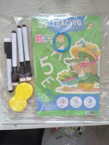 [Reusable Notebook] 32-Page Reusable Magic Practice Notebook Set | Durable Binding, Whole Brain Development, Pen Control Training & Drawing Education Workbook | Color Pages, Paper Material, Educational Workbook, Learn Writing Skills