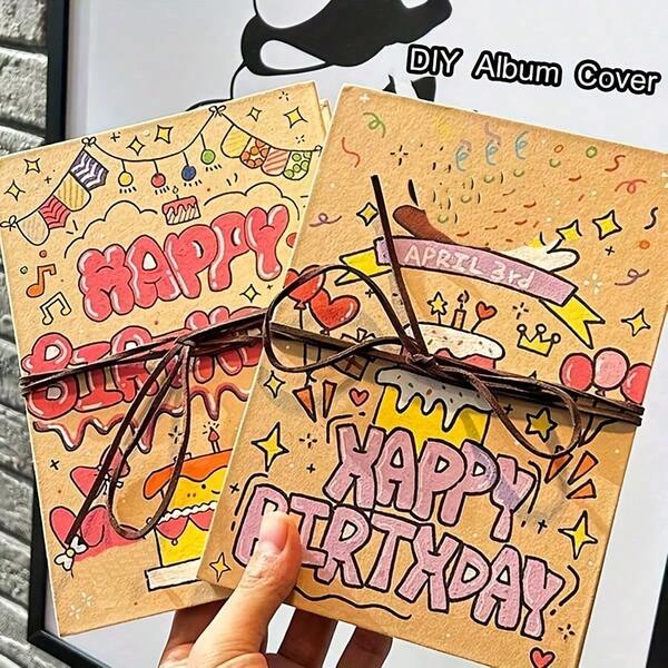 3 tamaños de álbumes de fotos para scrapbooking, diseño plegable tipo acordeón, álbum de fotos con tapa dura, con kit de accesorios, libro de aventuras expandible y plegable, álbum de fotos de papel kraft para recuerdos, perfecto para bodas, aniversarios, San Valentín y como regalo DIY para parejas, amigos y compañeros de clase