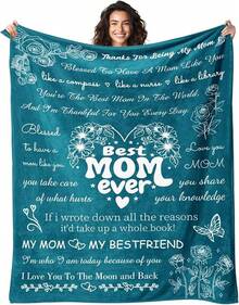 Irthday Gifts For Mom From Daughter Son - Christmas Lanket Gifts For Mom - Est Moms Ever Present - Mothers Day Valentines Day Presents For Mother - To My Mom's Lanket  Purple - 媽媽禮物藍色 - 查看 7
