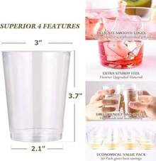 IMPACT Vasos Elegantes de Plástico Dorado 10 oz |   50 Piezas Premium para Fiestas, Bodas y Eventos Formales - 1 - Ver 5