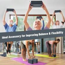 RUIENG Yoga Blocks Se Ih Ss Hi Dey Yoga Blocks Liei EVA Foam Yoga Brk Pila Block 2 Yoga Blocks Ih 2 Yoga Ss For Yoga Pila Fiss Sreching And Oning