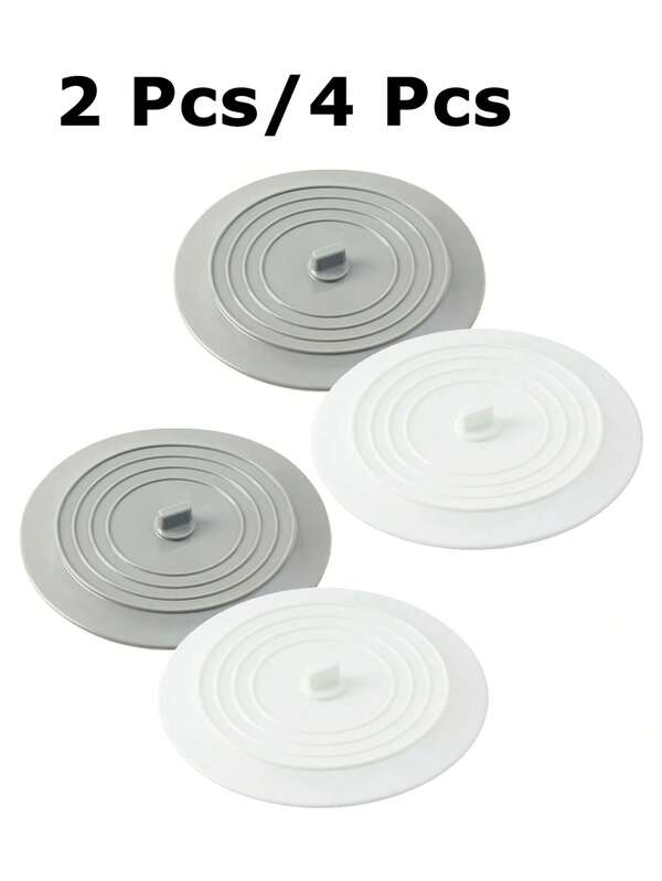2 piezas/4 piezas Tapones de drenaje de bañera - Tapones de drenaje de cocina y baño, tapas de drenaje de ducha y bañera planas universales, accesorios de lavandería de baño, tapa de lavabo de baño, tapón de bañera, tapón de lavabo, tapa de drenaje, accesorio de baño, tapón de lavabo de baño, tapón de drenaje